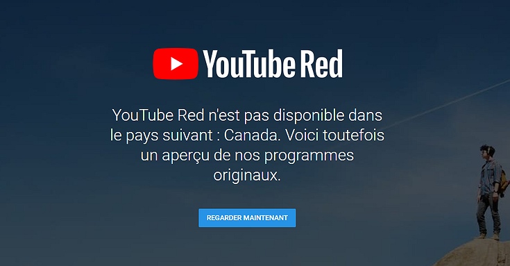 YouTube Red pas au Canada