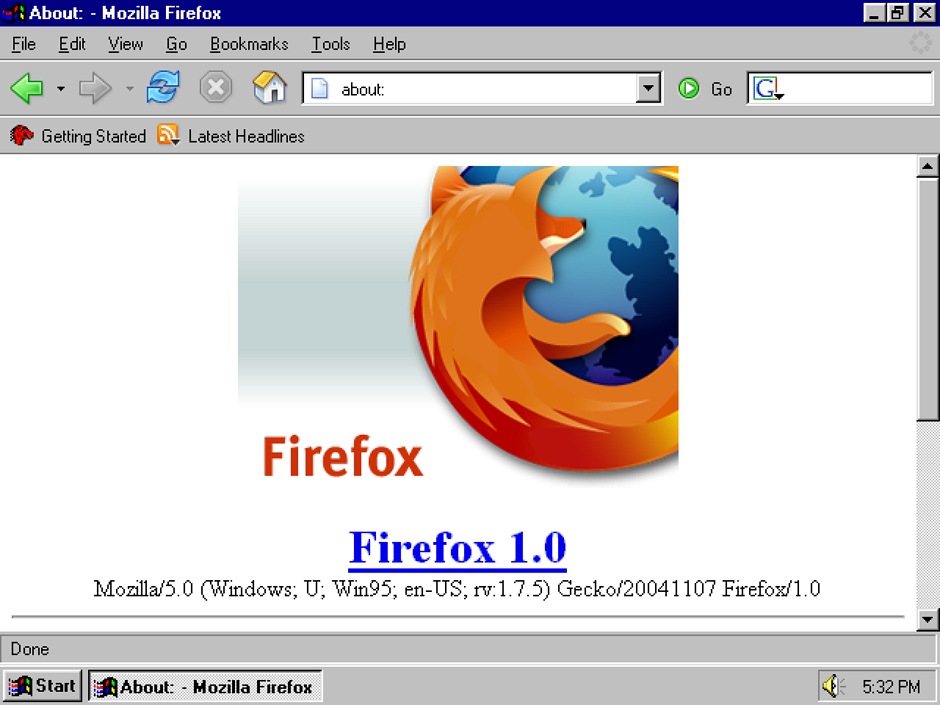 1e version de Firefox